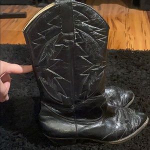 Vintage Black Cowboy Boots